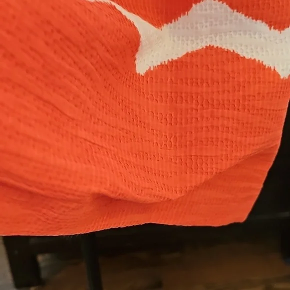 Limited Chevron Dress Orange And White - Picture 9 of 9